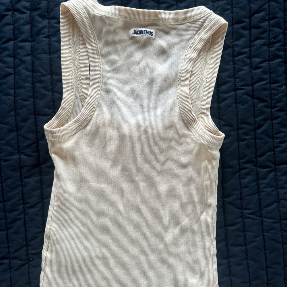 Jacquemus Ivory Sleeveless Top